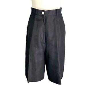 Vtg Talbots Petites Linen Bermuda Short High Waist Preppy Iconic Spring Vacation